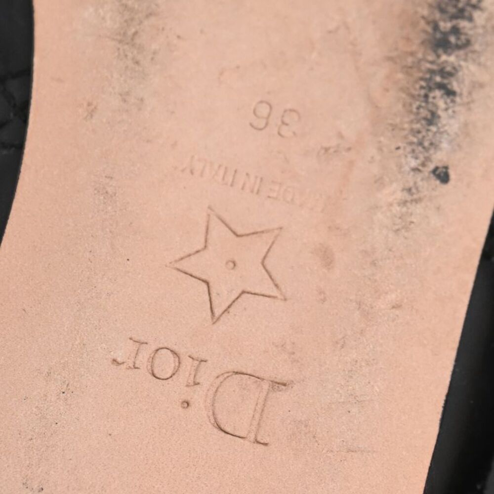 Dior Quilted Cannage Ballet Flats in Black Calf Leather - Picture 8 of 8